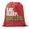 ChalkTalkSPORTS Soccer Sport Pack Drawstring Bag | Eat Sleep Soccer