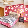 Boho Daisy Floral Wall Decals 9 Sheets White Gold Flower