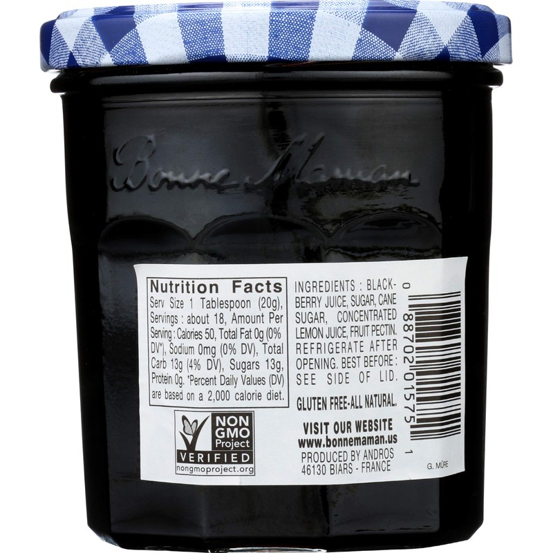 Bonne Maman, Jam Blackberry, 13 Ounce