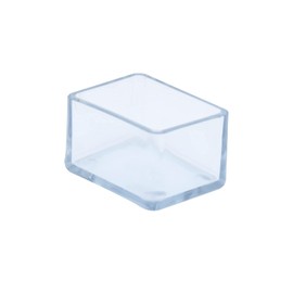 Flyshop 12PCS Chair Leg Caps Tips PVC Patio Floor Protectors Flexible Non-Scratch Rectangle Furniture Table Feet Covers, 1" x 1-3/8", 25 x 35 mm, Transparent