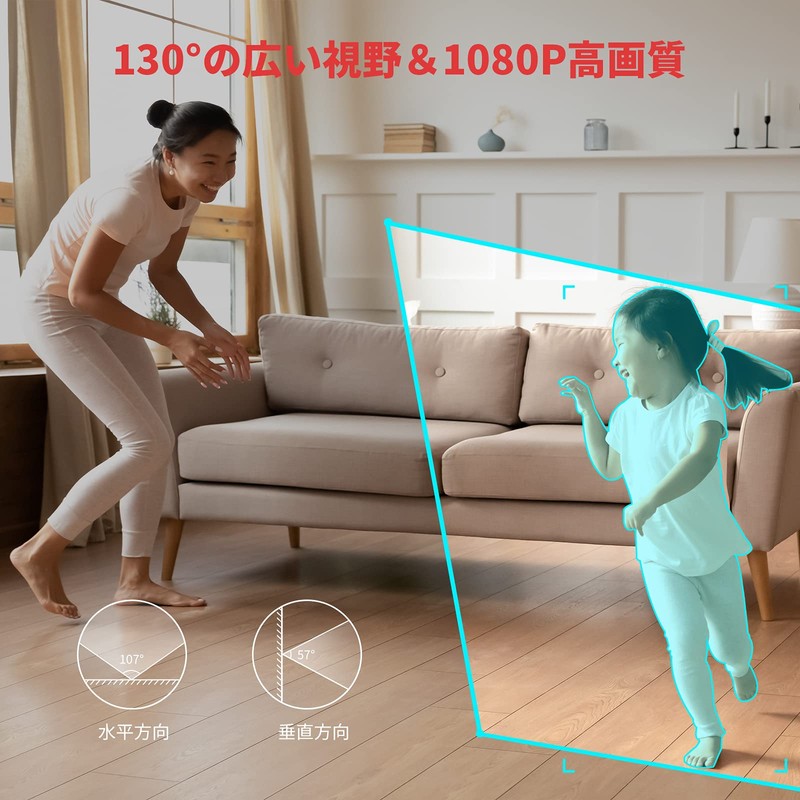 SwitchBot Indoor Cam, Compact Security Camera, Baby Monitor, Pet Camera,
