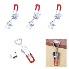 ZUNNY 4001 HJERBOF Toggle Clamp, Adjustable Toggle Clamp, Push and Pull Action Hand Tool, Easy Installation, Set of 4, Pull Type, Side Push, Fixed, Door Guard, Door Lock
