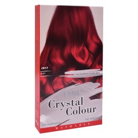 FYNE Crystal Colour - Semi Permanent Hair Colour (Red - Ruby) | Semi Permanent hair dye | Nice and Easy hair dye for Women | Built-in conditioner formula, healthier shiny hair
