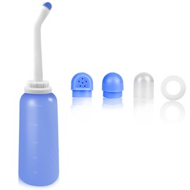 Portable Hot Water Washer, 16.9 fl oz (500 ml), Large Capacity, Hand Washlet, Manual, Portable Butt Washer, Lightweight, High Water Pressure, Leak Prevention, For Travel, Camping, Hygiene Care