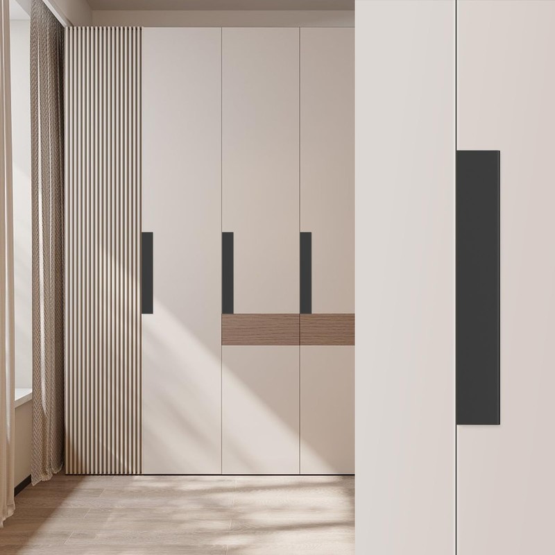 Peaha 10 Pack Kitchen Cabinet Handles 4 inch Black Pulls