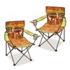 LANMOUNTAIN 2 Pcs Animal Pattern Camping Chair,Folding Backpacking Lightweight Beach