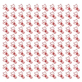 100Pcs Kitten Binder Clips Cute Animal Style Strong Clamping Hollow Out Cat Binder Clamps for Notes Papers Clothes Red