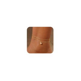 Diamond Anklets Bracelets for Women 14K Gold Plated October Birthstone Mothers Dainty Gold anklets Blue Green Cubic Zirconia Birthday Beath GiftsJewelry