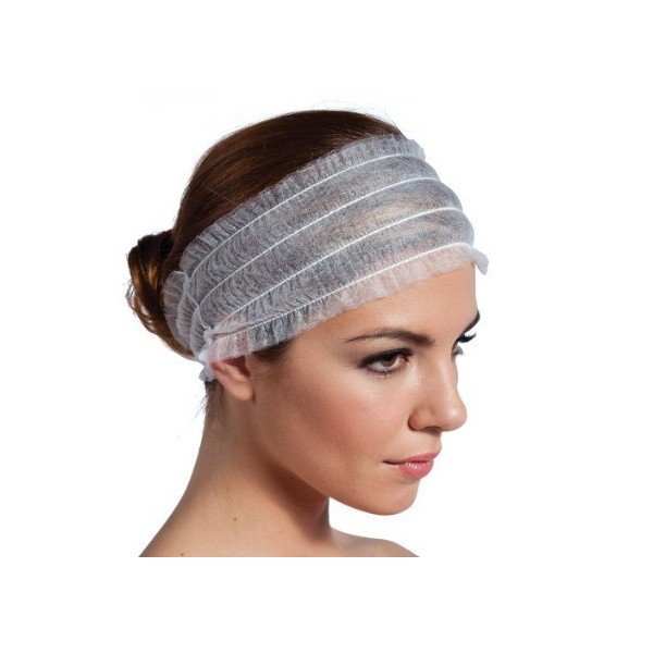 Huini 100 Pcs Disposable Spa Non-woven Headbands, 100 Count CD-104