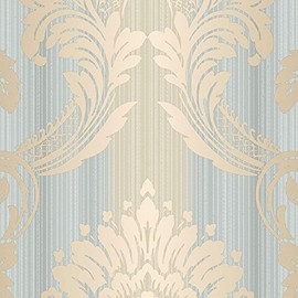 Manhattan Comfort NWCS35603 Double Roll of Decorative Vinyl Wallpaper, Blue
