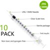 10 Pack 1ml/cc Syringes 29G 1/2 inch(12.7mm) Industrial Scientific Lab