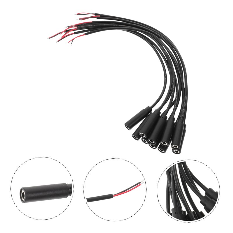 Operitacx 10pcs Mono Audio Cable with Bare Wire Open End