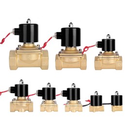 FESTAS Normally Closed Electric Solenoid Valve Brass 1/2" 3/4" 1" 2" DN15 DN20 DN25 Coil All Copper Water Switching Valve 12V 24V 220V (Color : NBR-SEAL-24VDC-NORMALLY Closed, Size : 0.75 Inch)