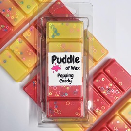 Puddle of Wax - Popping Candy Soy Wax Melt Snap Bar - 50g - Sweet Scent - Vegan Friendly - Made in the UK