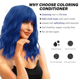 SOVONCARE Blue Hair Color Depositing Conditioner Mask 5.28 OZ, Cruelty-Free