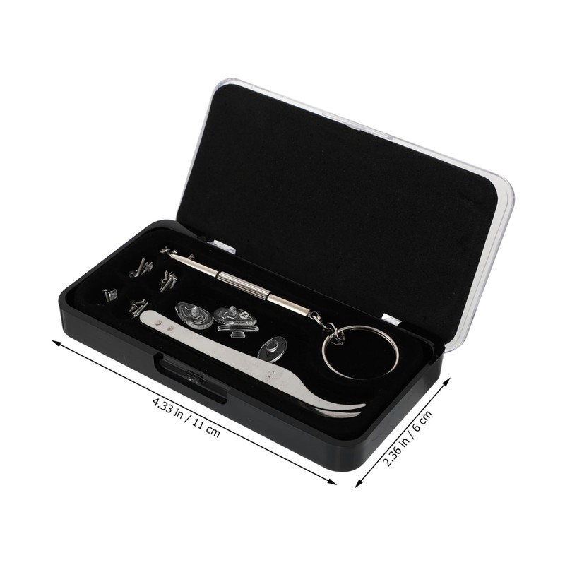 Ipetboom 1Set Eyeglass Repair Tool Precision Screwdriver Eyeglass Tweezers and