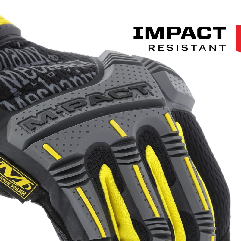 Mechanix Wear - M-Pact Work Gloves (Large, Yellow)