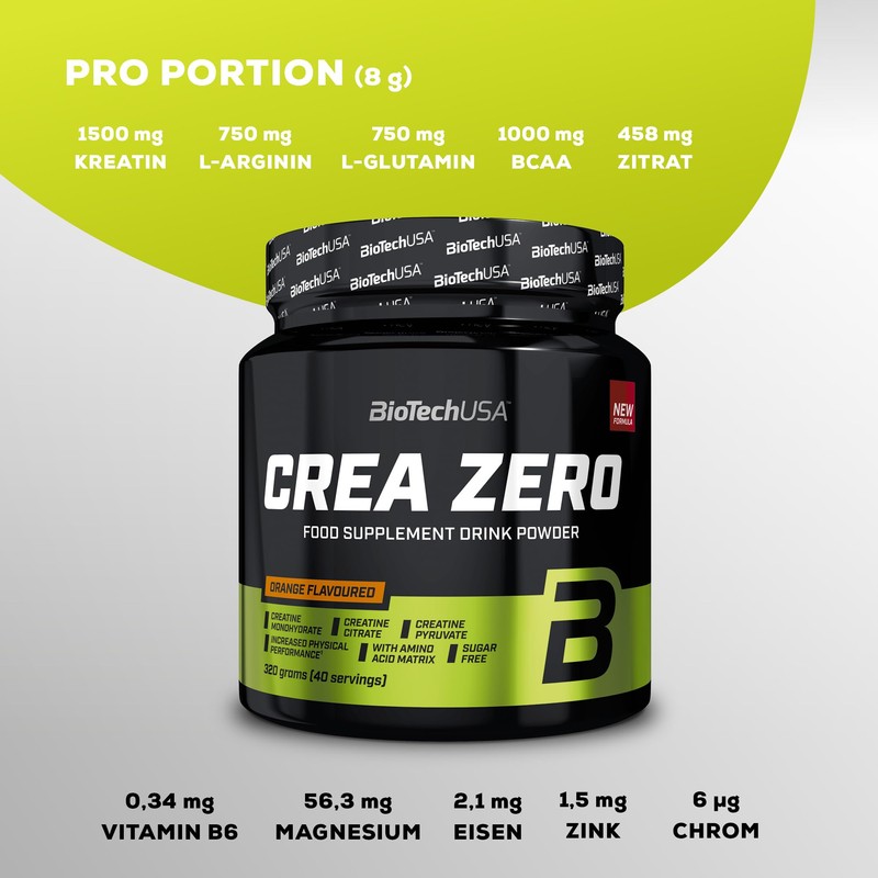 BioTechUSA Crea Zero 15 Active Ingredients BCAAs Vitamins and Minerals