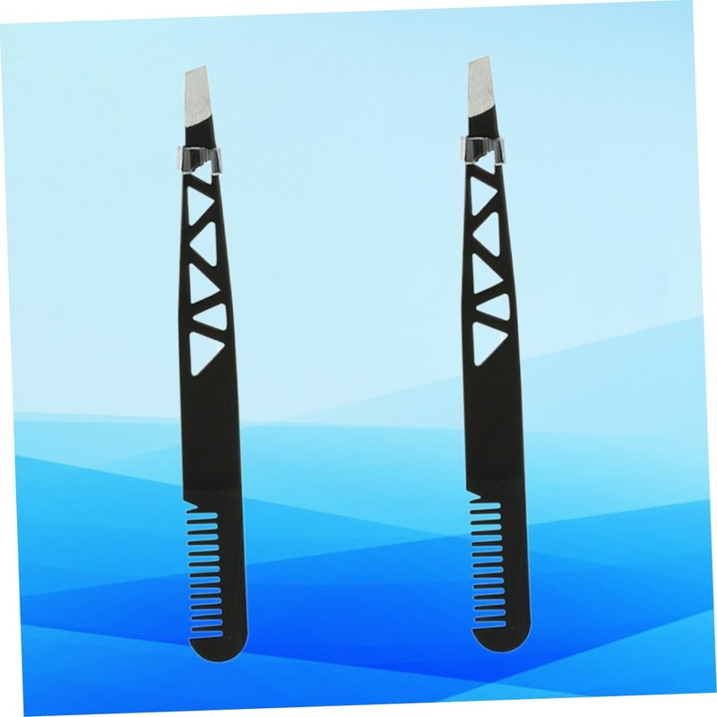 FOMIYES 3sets Quality Eyebrow Tweezer Trimmer Dual-use Makeup Tool Anti-slip