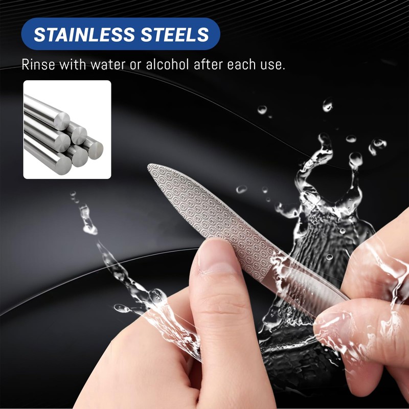 Yamobi polierfeile fingernägel für Naturnägel Profi Metall Nagelfeile Maniküre Nagelfeilen