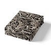 Snakeskin Pattern Fitted Sheet,Full Size Animal Skin Printed Collections Snake