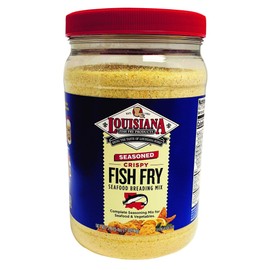 Louisiana Fish Fry Seasoned Crispy Fish Fry Seafood Breading Mix - 2.88 lbs. (Pack of 6)