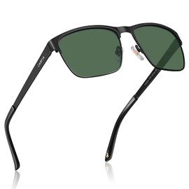 CARFIA Spring Hinge Polarized Sunglasses for Men Metal Frame Flexible Arm UV400 Protection Driving Fishing Hiking Golf Sports