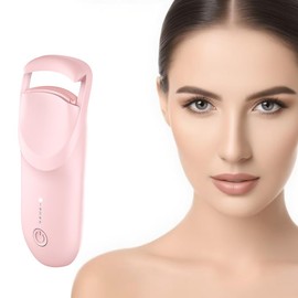 Heated Eyelash Curler - 6S Fast Safe Heating 24hrs Long Lasting Lash Lift to Style Natural EyelashesElectric Eyelash Curler with Heat Sensitive Silicone Pad, Type-C Rechargeable Mini Lash Curler