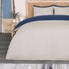 Brentfords Bedding Double Bed Set, Reversible Navy/Grey Luxury Hotel Quality