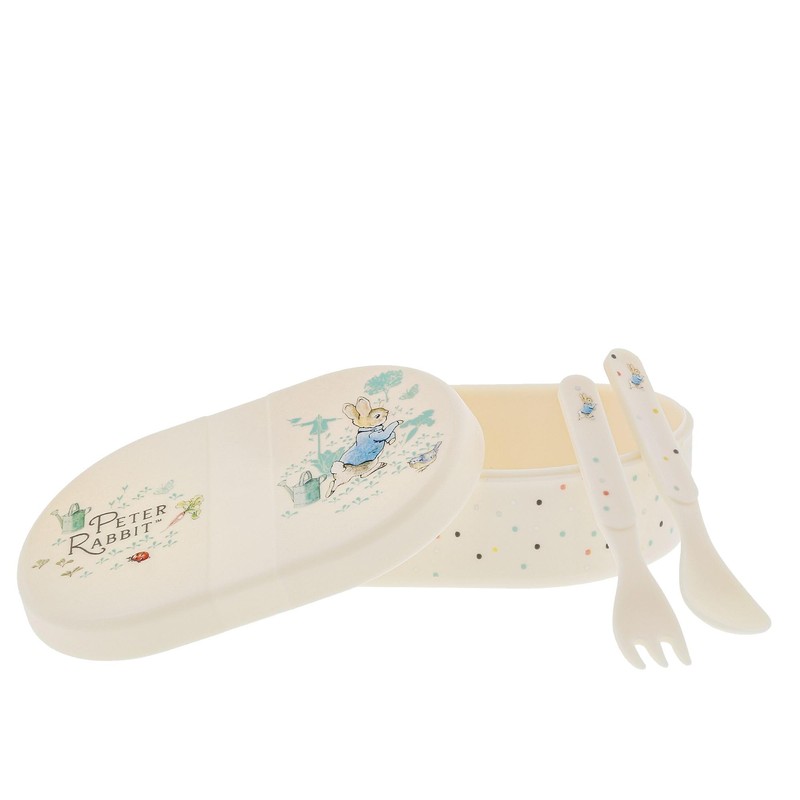 Beatrix Potter Peter Rab Snack Box Cutlery Picnic and Outdoor