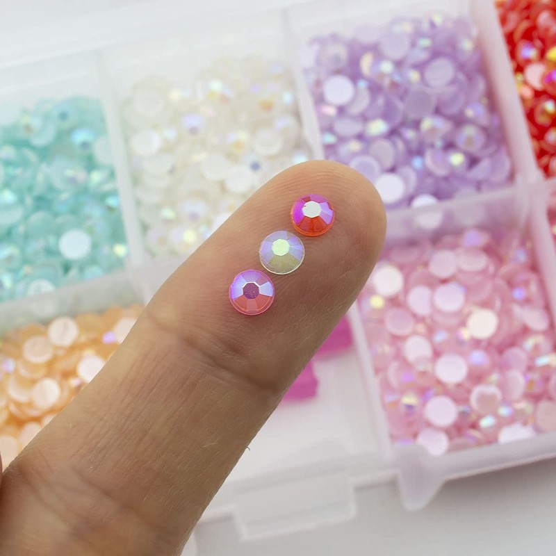 Summer-Ray.com 4 mm Flatback Glossy Pearl In Storage Box by