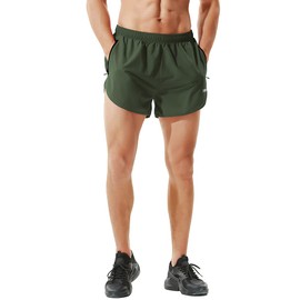 TENJOY Men's Running Shorts, Green