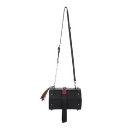 Heroes & Villains Harley Quinn Mad Love Black Barrel Handbag With Removable Shoulder Strap