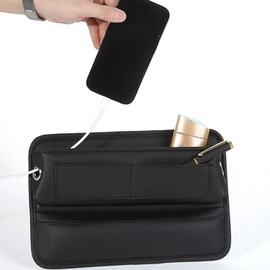 Universal Car Seat Storage Filler Organizer Leather Storage Box Phone Wallet