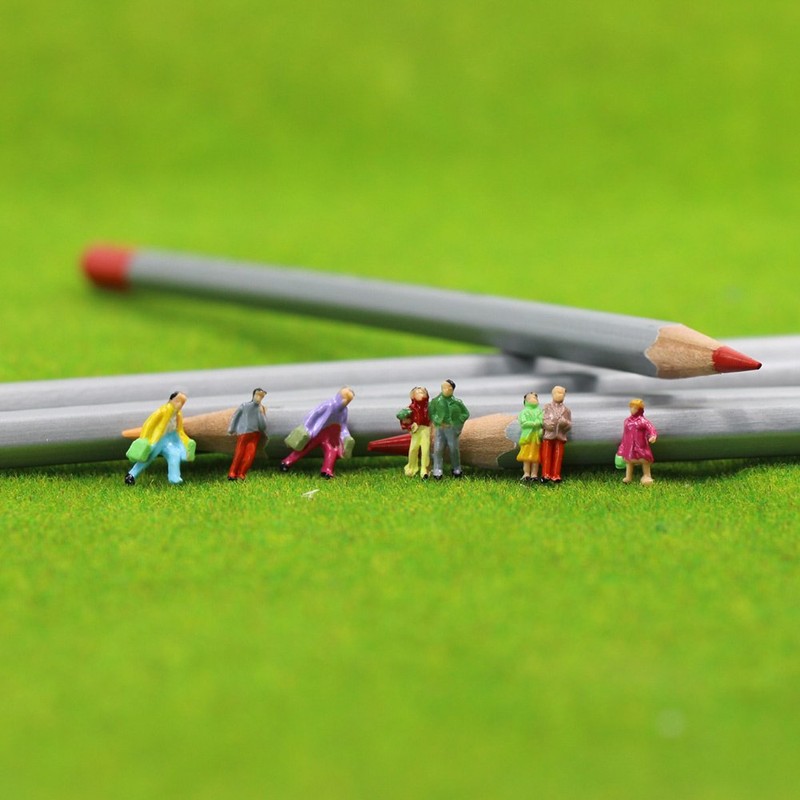 100pcs Model Trains 1:150 Scale Painted Figures N