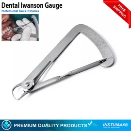 INSTUMAX® Orthodontics Measuring Gauges Iwanson Castroviejo Caliper Boley Bracket Gauges - X1-Iwanson Gauge