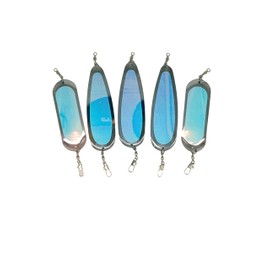 KOKOPROS Kokanee Salmon Mystic Opal Fishing Flashers 5PK - Chrome Plated Steel - Vibrant Colors to Attract Fish - Versatile Design for Kokanee Salmon & Trout