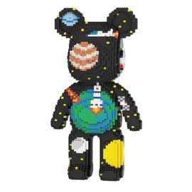 PIANTION Animal Space Travel Bear Micro Building Blocks Set(6000PCS XQ012) 16.9in High Series,Gifts Suitable for Adults