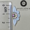 HaFLoNa Set 8Pcs 3D Christmas Flowers Nails Charms With Rhinestone