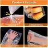 Clear Bread Bags with Ties, 30 Reusable Plastic Bags for