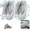 Suzmei Shoe Laundry Bag, 2PCS Gray, Chenille Fabric, Reusable, Hand