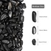 Ausluru 5lbs Black Natural River Rocks, High-Polished Pebbles for Plants