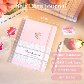 Yoment Gratitude Journal for Women - Five Minutes a Day for More Happiness, Mindfulness, Positivity & Affirmation, 6-Month Self Care with Prompts for Teens Undated Daily Journal Spiritual Gifts,Pink