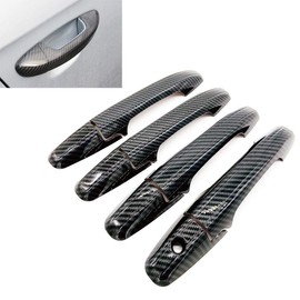 erushautoparts Carbon Fiber Print Style Side Door Handle Cover Overlay Compatible with 2009-2015 Pilot + 2006-2011 Civic