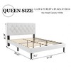 HAOARA Queen Size Platform Bed Frame with Upholstered Button Tufted