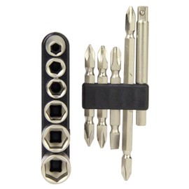 E-Value Bit & Socket 11 Piece Bit & Socket BS-1N Hex Shaft 6.35mm
