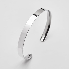 Stunning Sterling Silver Bangle Bracelet for Men and Women Made from Solid 925 Sterling Silver