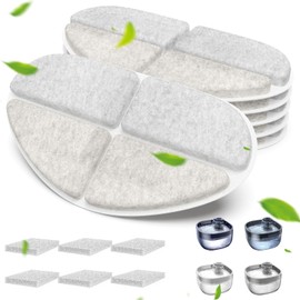 6 Pack of Filter & 6 Pump Sponges for Dog Water Fountain, FEEL NEEDY Cat Fountain Filters Compatible with (FN-W05) 7L/1.8Gal Dog Water Bowl Dispenser