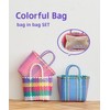 Kobe Lettuce B1541 Colorful Plastic Bag, Women's Basket Bag, Small,