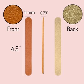 30pc Nail File Set 4.5” Double Sided Medium & Coarse Emery Board Natural Acrylic Gel Press-On Nail Filing Smoothing Manicure Pedicure Washable Travel TSA Friendly